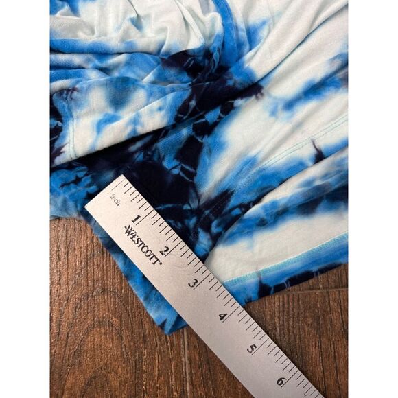 WOMENS YOUNG FABULOUS & BROKE BLUE TIE DYE LONG SLEEVE STRETCH KNIT ROMPER XS - Picture 12 of 12